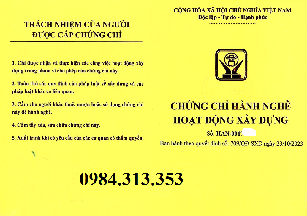 chứng chỉ hành nghề thiết kế hạng II