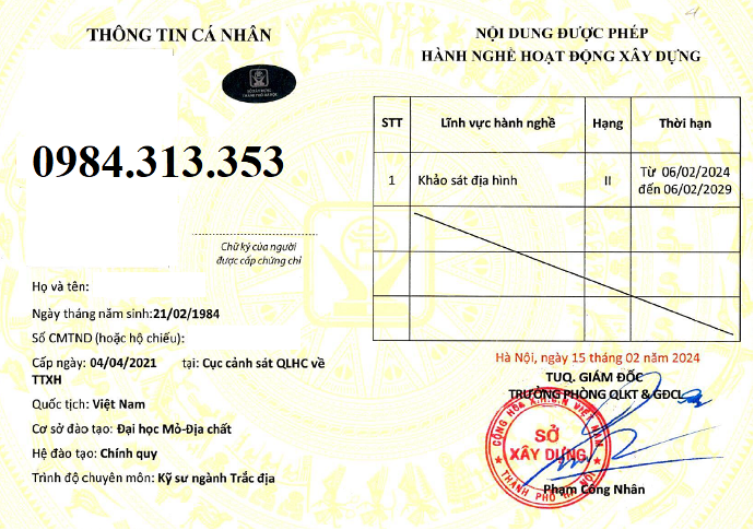 Chứng chỉ hành nghề Khảo sát xây dựng Hạng I, II, III năm 2025 – Điều kiện, Quy trình, Hồ sơ